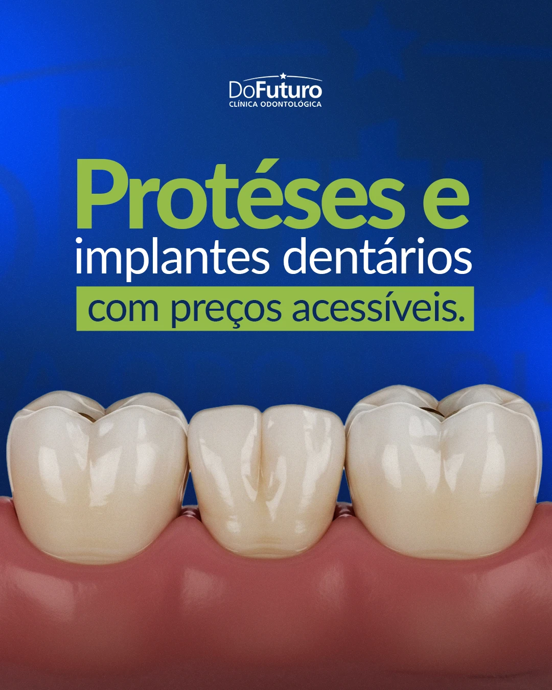 Recuperar o sorriso pode representar mais conforto, segurança e qualidade de vida. | Clínica do Futuro